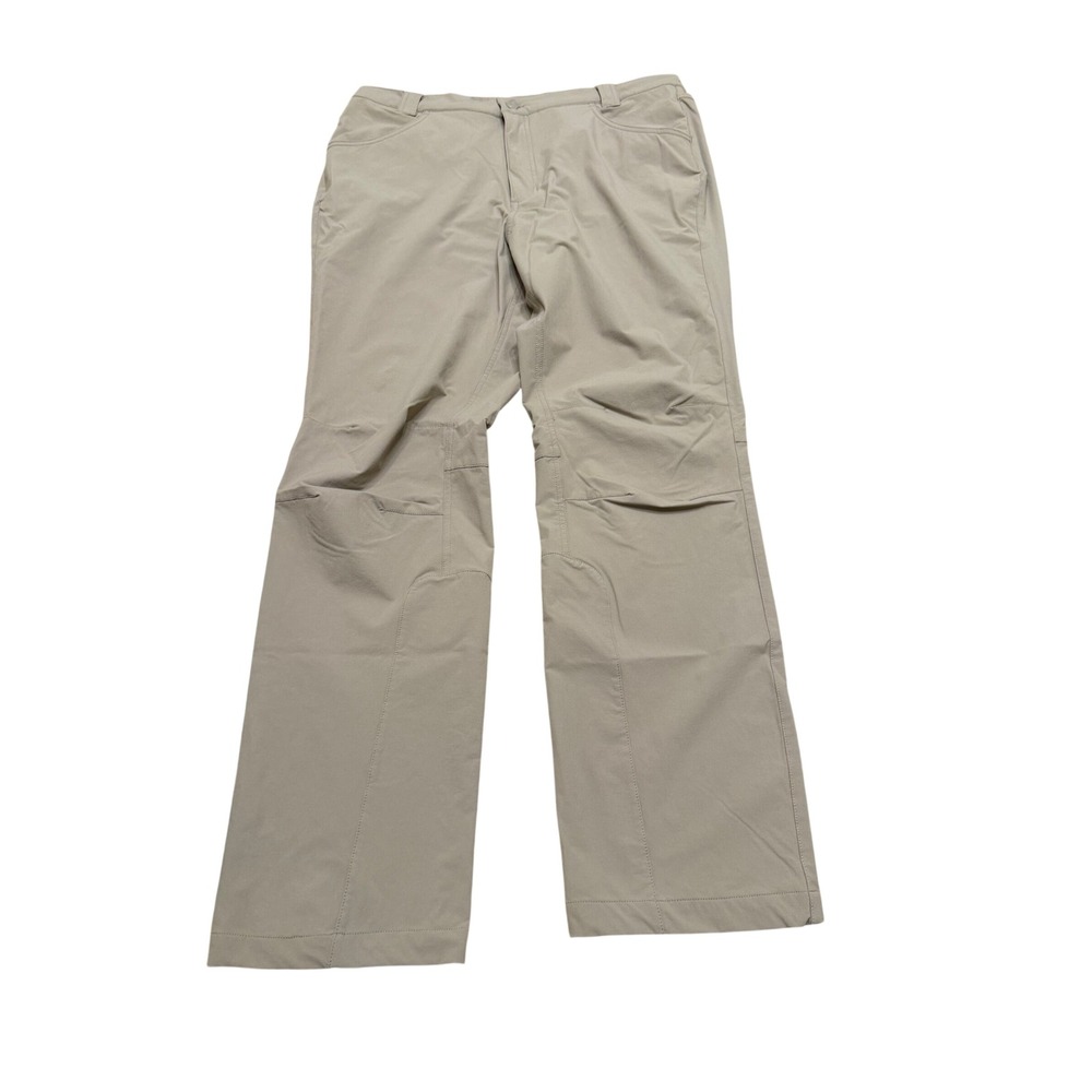 Burlebo Performance Pants Mens 2XL Tan Khaki Outdoor Hiking Fishing Stretch